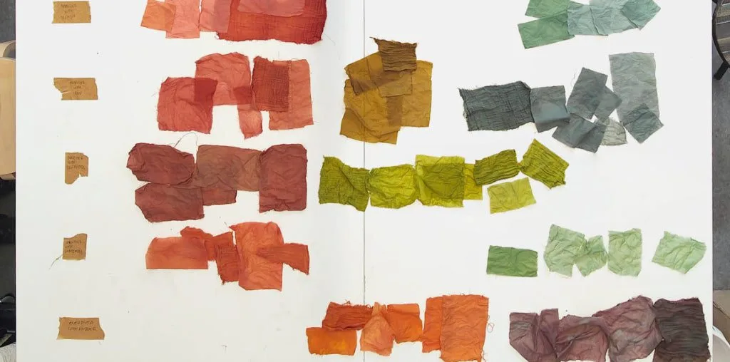 16 colors from 3 plant dyes