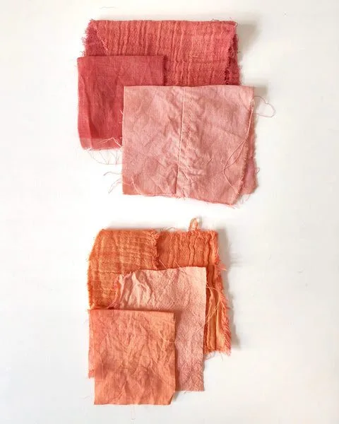 Madder-dyed cotton samples modified with different pH