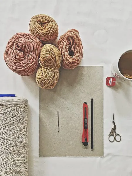 Weaving on a DIY cardboard loom