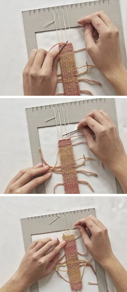 Weaving as a meditation with multiple colors