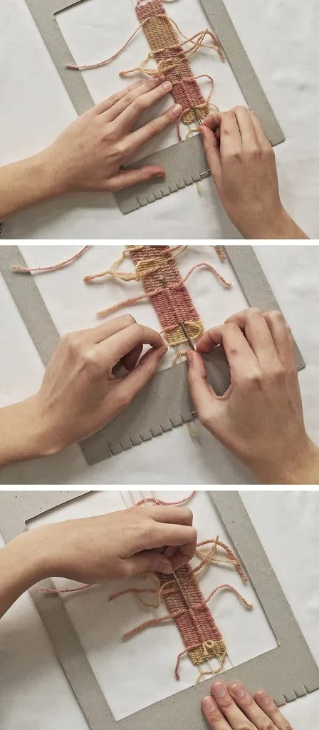 Finishing the ends with hemstitch