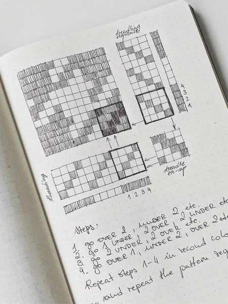 Houndstooth weaving sequence on a frame loom
