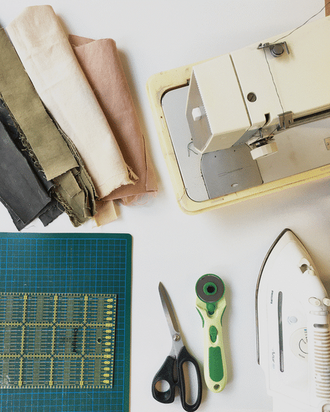 Stop-motion animation of the patchwork bag