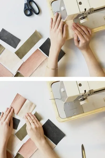 Sewing patches together