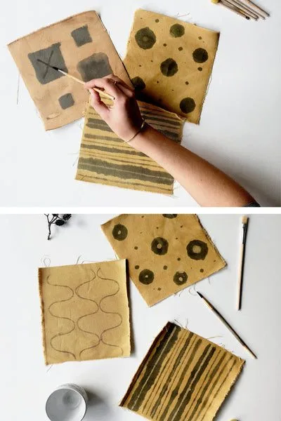 Polka-dot pattern made with a sponge brush