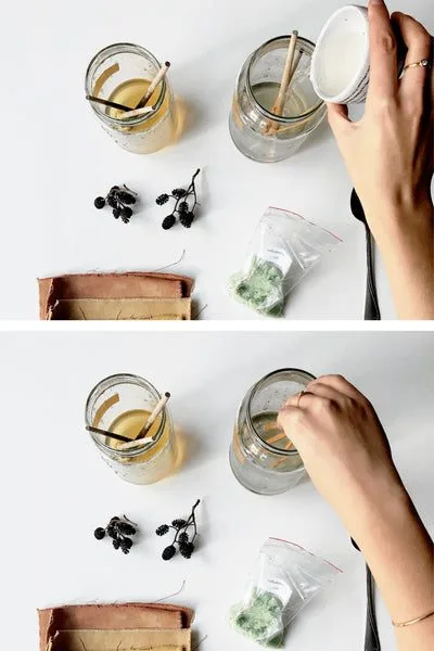 Paint patterns with iron water and vinegar