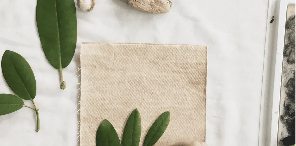 Printing with plants onto fabric