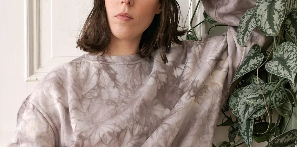 Second-hand clothes being upcycled with natural plant dyes