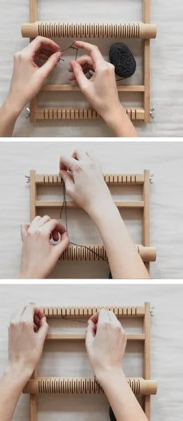 Tools for warping a frame loom