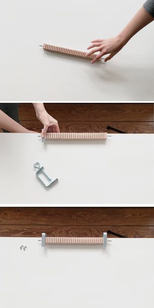 Tools for weaving a scarf on a frame loom