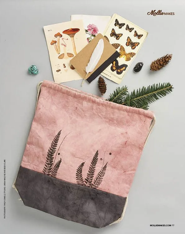 Mollie Makes — plant-dyed backpack