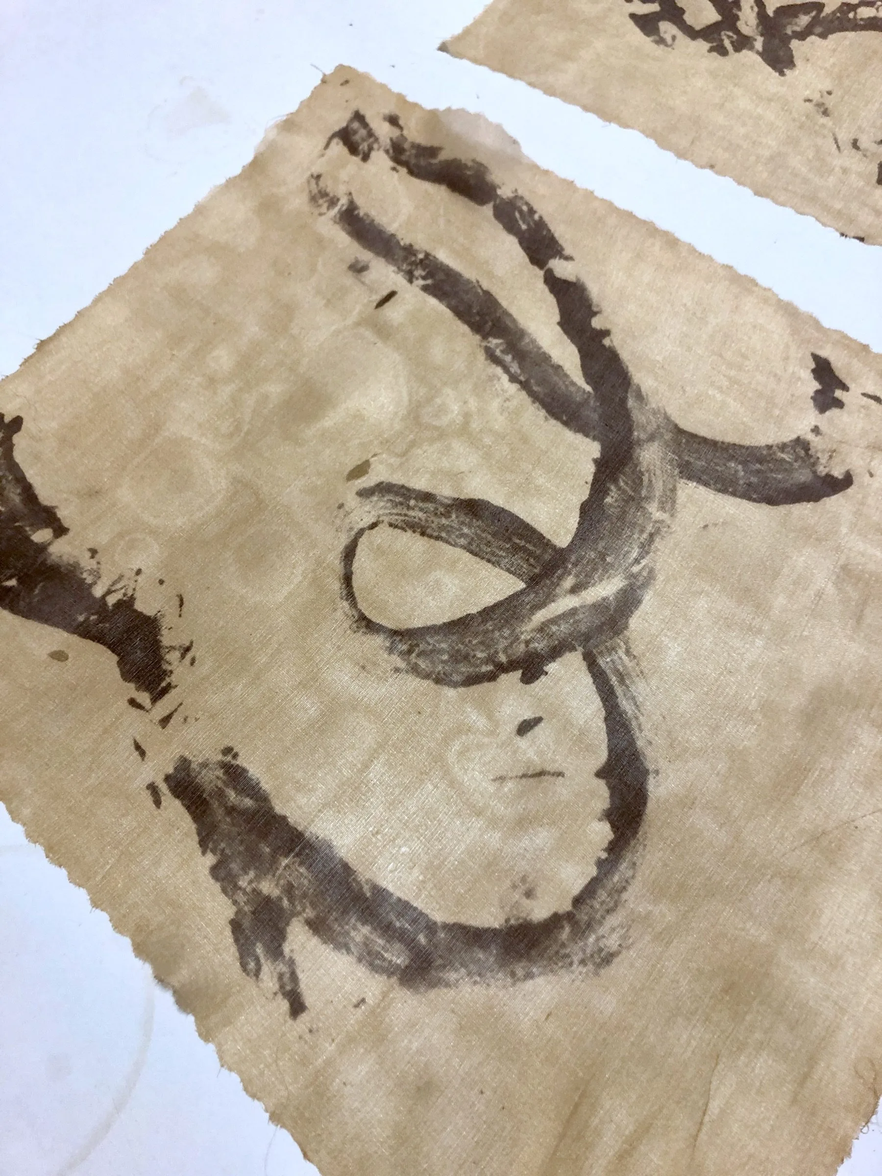 Hand-dyed textile sample for Melisa Minca