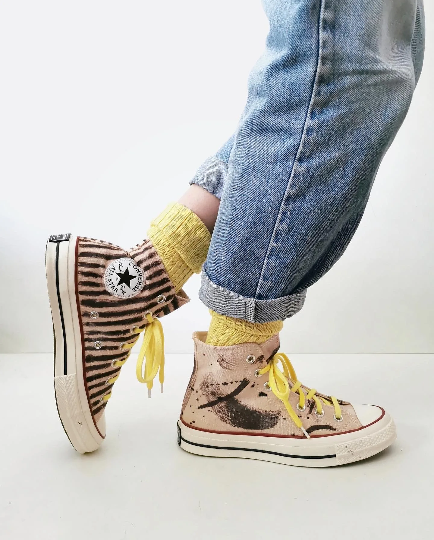 Hand-dyed Converse sneakers